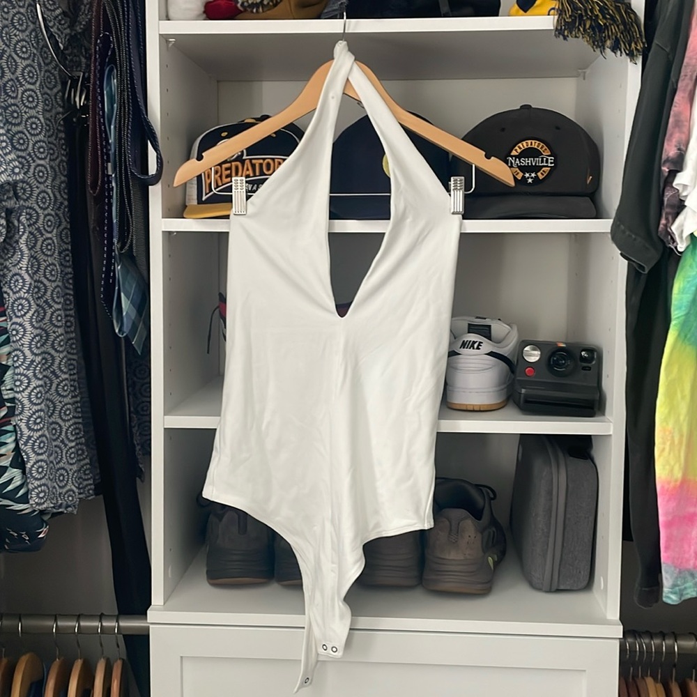 Abercrombie and fitch halter crisscross bodysuit